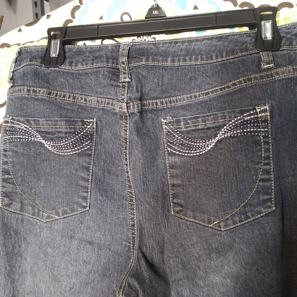 1796 Jeaniemade Size12 Sonoma Upcycled Flare Jeans - Picture 4 of 4